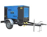ТСС ЭД-64-Т400-2РКМ15 в шумозащитном кожухе на прицепе с АВР